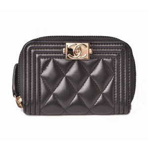 CHANEL Coin Case Boy Chanel Black